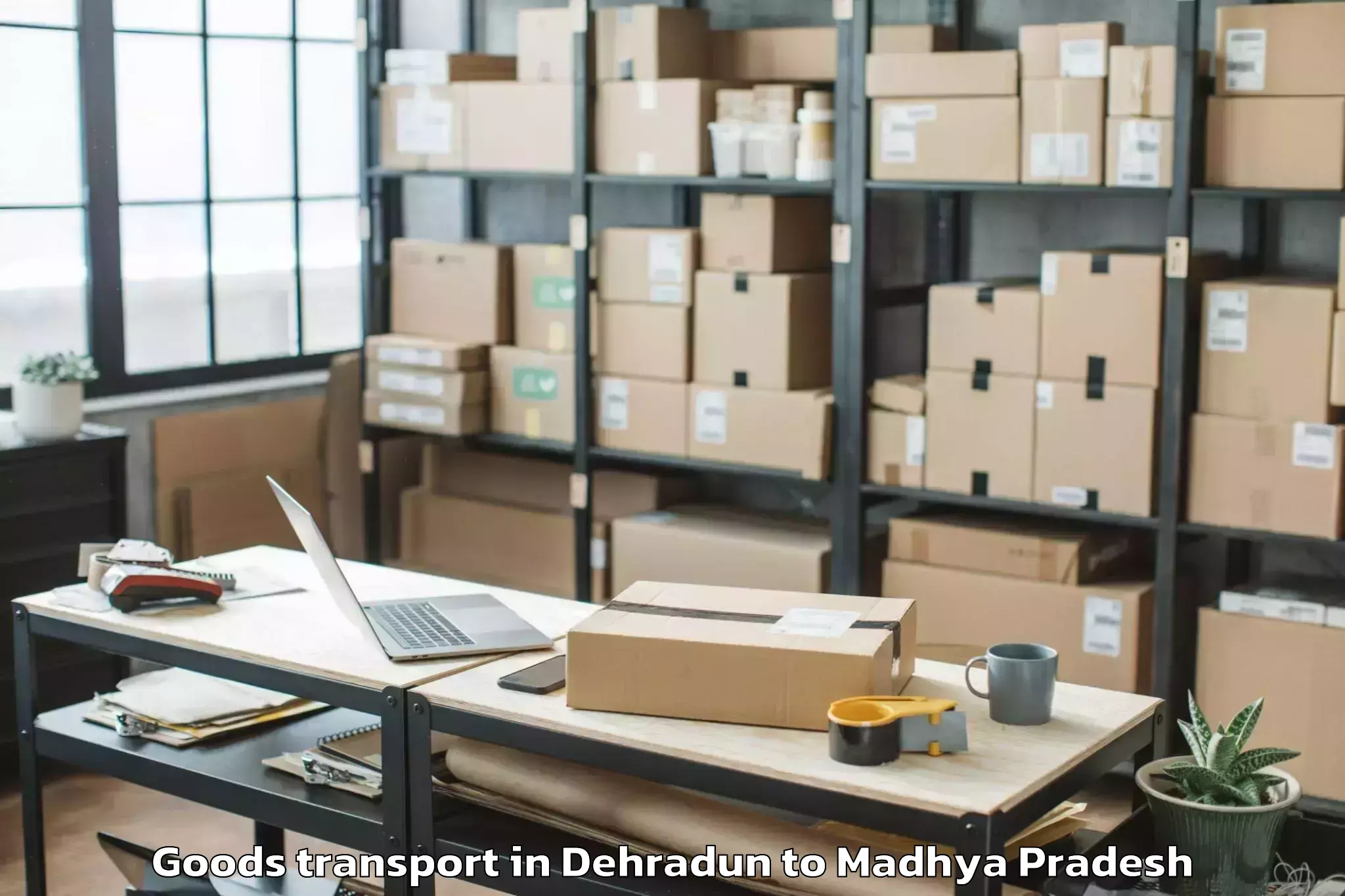 Easy Dehradun to Mandu Goods Transport Booking